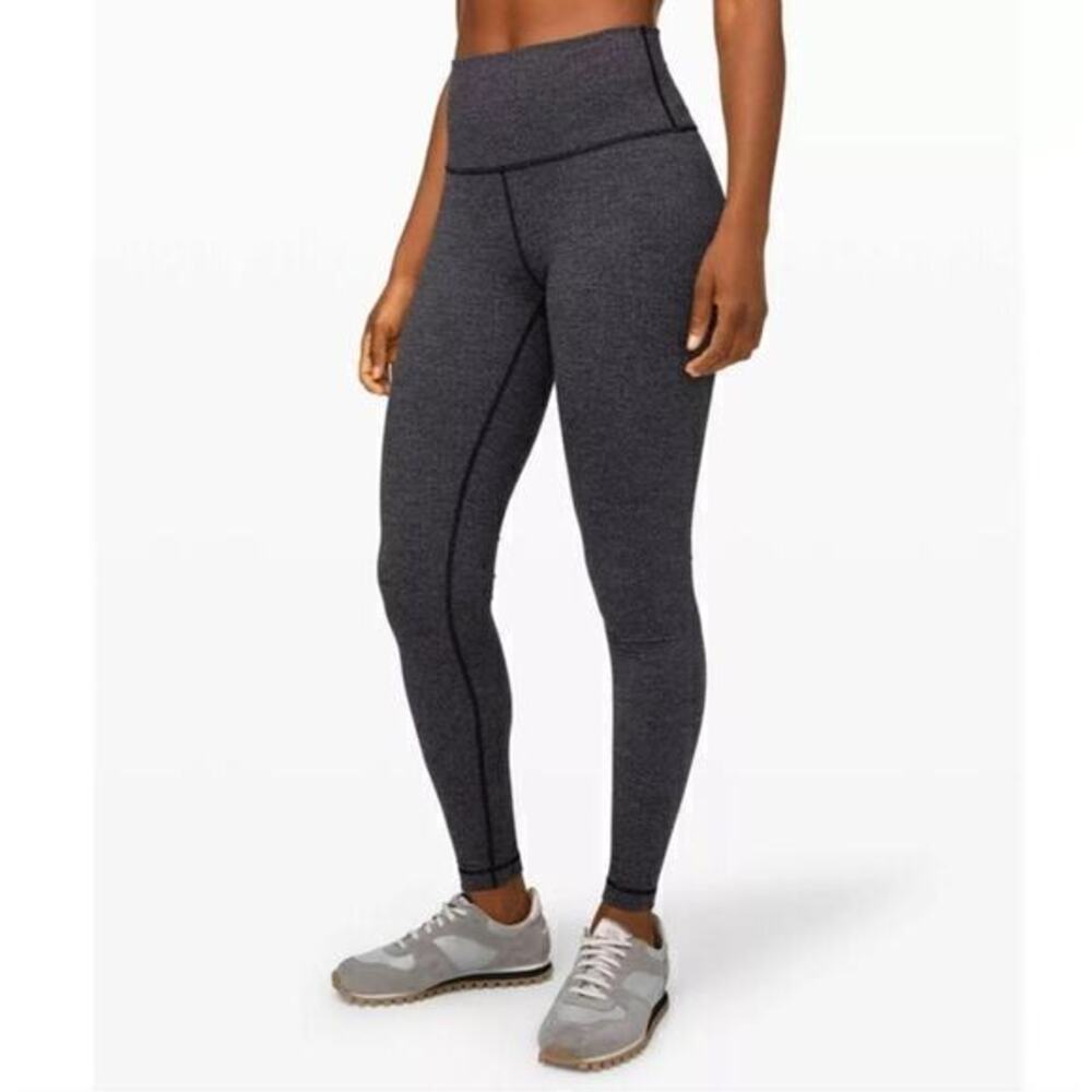 Lululemon Wunder Under High-Rise Tight Variegated Knit jacquard black size 2